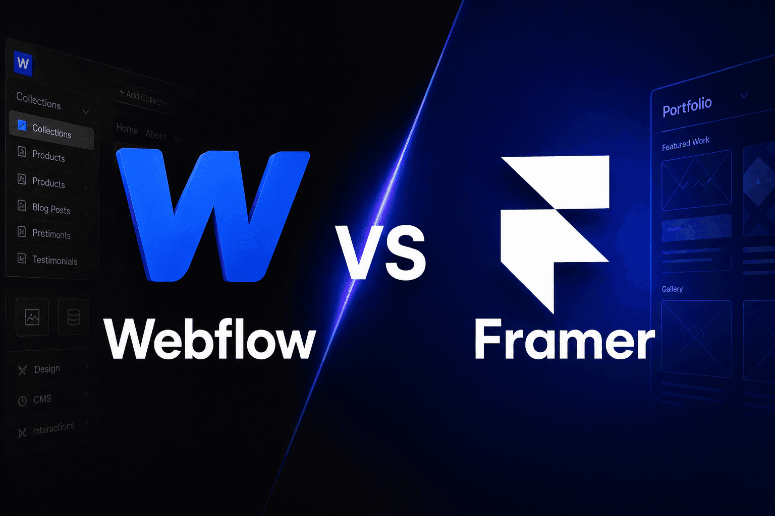 Webflow vs Framer in 2026 - platform, pricing, and hiring comparison